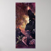 Hieronymus Bosch-De rest van de hel op flow Poster (Voorkant)