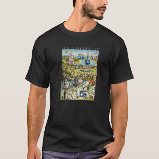 Hieronymus Bosch de tuin van het aardse plezier T-shirt (Voorkant)