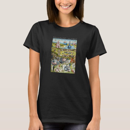 Hieronymus Bosch de tuin van het aardse plezier T-shirt (Voorkant)
