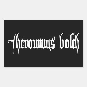 Hieronymus Bosch handtekening autograaf schilder m Rechthoekige Sticker