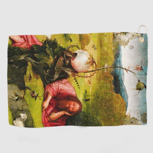 Hieronymus Bosch - Saint John de Baptist Golfhanddoek (Horizontaal)
