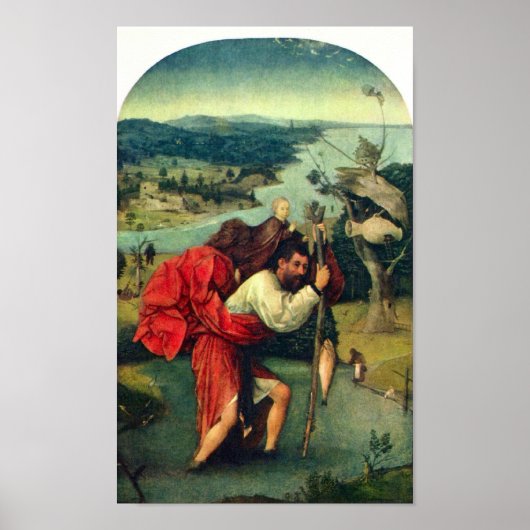 Hieronymus Bosch-St. Christopher Poster (Voorkant)