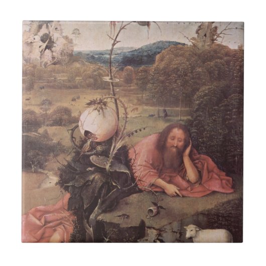 Hieronymus Bosch-St.John de Baptist in de Meditati Tegeltje (Voorkant)