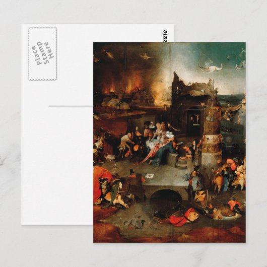 Hieronymus Bosch - Temptation of Saint-Anthony Briefkaart (Voorkant / Achterkant)