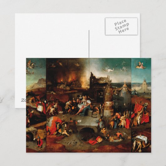 Hieronymus Bosch - Temptation of Saint Anthony Briefkaart (Voorkant / Achterkant)