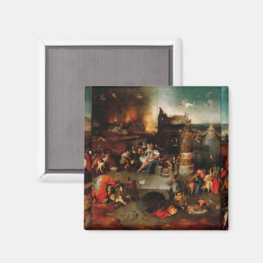 Hieronymus Bosch - Temptation of Saint Anthony Magneet (Voorkant / Achterkant)
