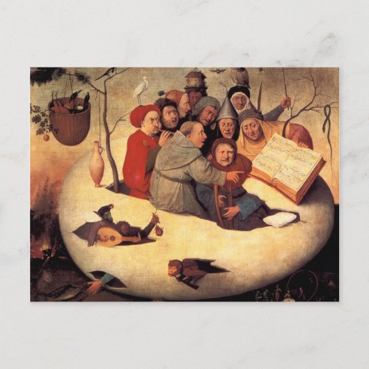 Hieronymus Bosch- The Concert in the Egg Briefkaart (Voorkant)