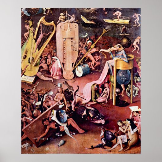 Hieronymus Bosch-The Garden of Hell, detail Poster (Voorkant)