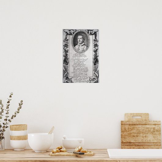 Hieronymus Frescobaldi, gegraveerd door Christelij Poster (Keuken)