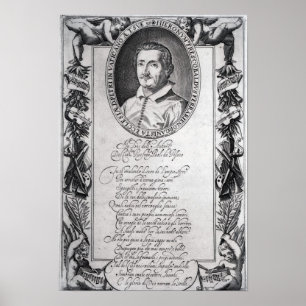 Hieronymus Frescobaldi, gegraveerd door Christelij Poster