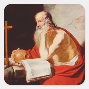 Hiëronymus Vierkante Sticker