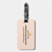 Hierophant major arcana tarot card moon bagagelabel (Achterkant verticaal)