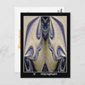 Hierophant Tarot-kaart Briefkaart (Voorkant / Achterkant)