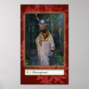 Hierophant Tarot Kaart Poster