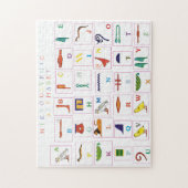 Hiërosofische alfabet puzzel legpuzzel (Verticaal)