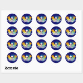 hifi-boom. ronde sticker (Vel)