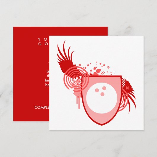 hifi bowlingbal kaart (Voorkant / Achterkant)