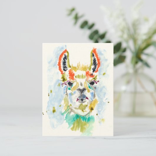 Hifi Llama - Portrait Briefkaart (Staand voorkant)