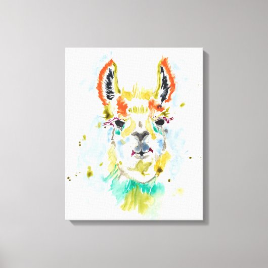 Hifi Llama - Portrait Canvas Afdruk (Voorkant)