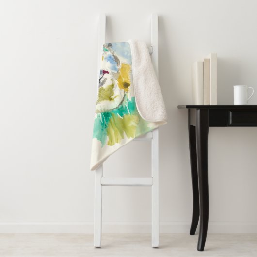 Hifi Llama - Portrait Sherpa Deken (In situ)