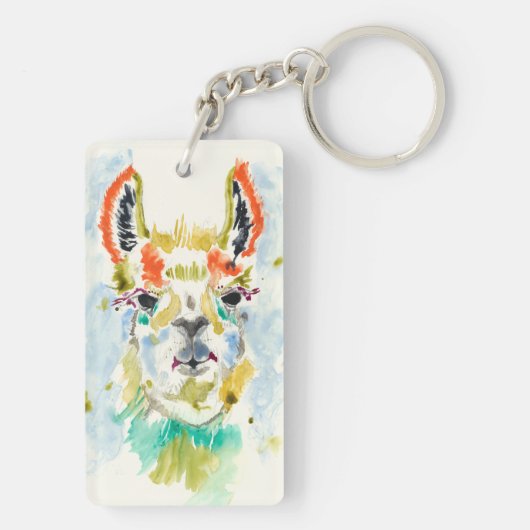 Hifi Llama - Portrait Sleutelhanger (achterkant)