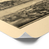 Higganum, CT Panoramische Kaart - 1881 Poster (Hoek)