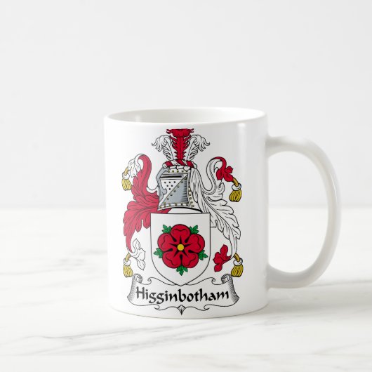 Higginbotham Family Crest Koffiemok (Rechts)