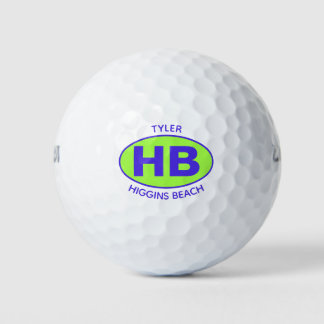 Higgins Beach Ovaal Blauw Groen Gepersonaliseerd Golfballen