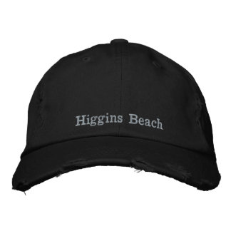 Higgins Beach Roos Roze op Weathered Black Geborduurde Pet
