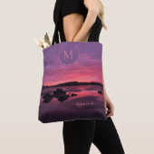 Higgins Beach Sunrise Maine Monogram Tote Bag (Dichtbij)