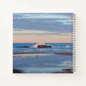 Higgins Beach Zen Morning Pink Typografie Name Notitieboek (Achterkant)