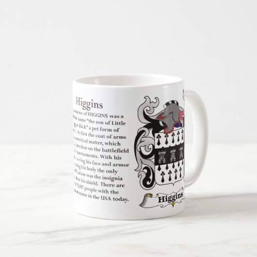 Higgins Family Coat of Arms Mok (Voorkant rechts)