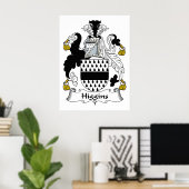 Higgins Family Crest Poster (Thuiskantoor)