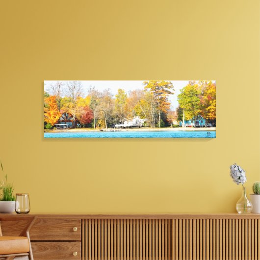 Higgins Lake huis nr. 36 Canvas Afdruk (Insitu (Woonkamer))
