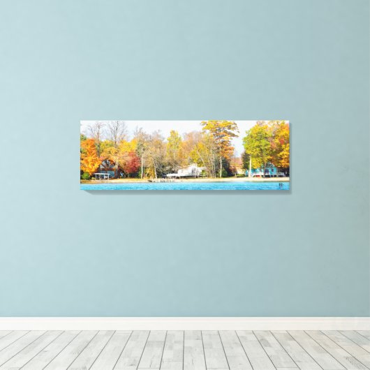 Higgins Lake huis nr. 36 Canvas Afdruk (Insitu (Houten vloer))