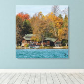 Higgins Lake huis nr. 40 Canvas Afdruk (Insitu (Houten vloer))