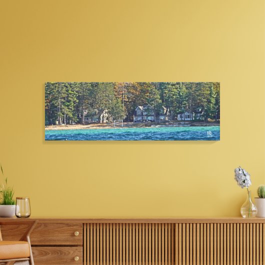 Higgins Lake huis nr. 47 Canvas Afdruk (Insitu (Woonkamer))