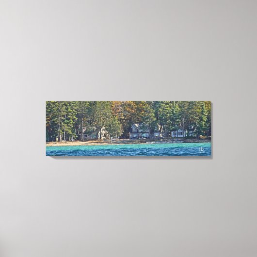 Higgins Lake huis nr. 47 Canvas Afdruk (Voorkant)