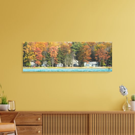 Higgins Lake huis nr. 52 Canvas Afdruk (Insitu (Woonkamer))