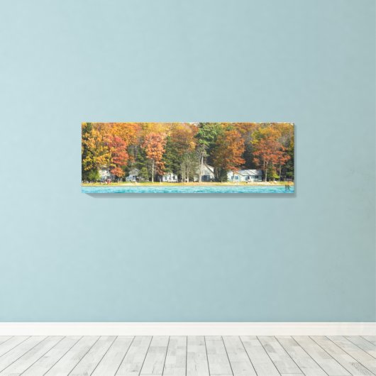 Higgins Lake huis nr. 52 Canvas Afdruk (Insitu (Houten vloer))