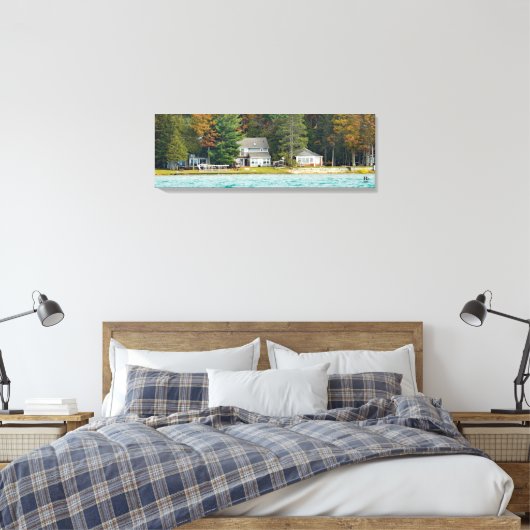 Higgins Lake huis nr. 64 Canvas Afdruk (Insitu (Slaapkamer))