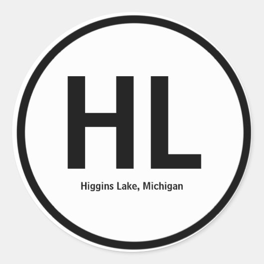 Higgins Lake Initialen Sticker (Voorkant)