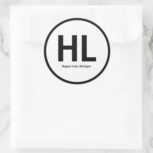 Higgins Lake Initialen Sticker (Tas)