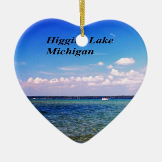 Higgins Lake Michigan Keramisch Ornament (Voorkant)