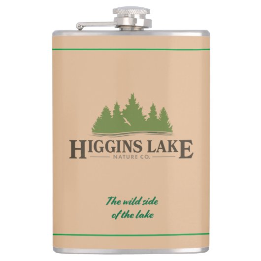 Higgins Lake Natuur-kolf Heupfles (Voorkant)