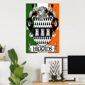 Higgins wapenschild Ierse vlag Poster (Thuiskantoor)