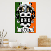 Higgins wapenschild Ierse vlag Poster (Keuken)