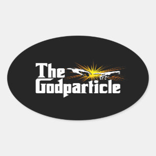 Higgs Boson Het Goddeeltje - Grappige Fysica Nerd Ovale Sticker
