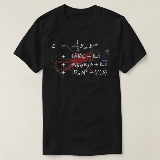 Higgs Boson Lagrangian Theoretical Physics Standar T-shirt (Design voorkant)
