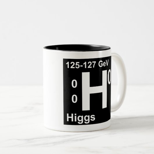 Higgs Boson (linkshandig) Tweekleurige Koffiemok (Voorkant rechts)